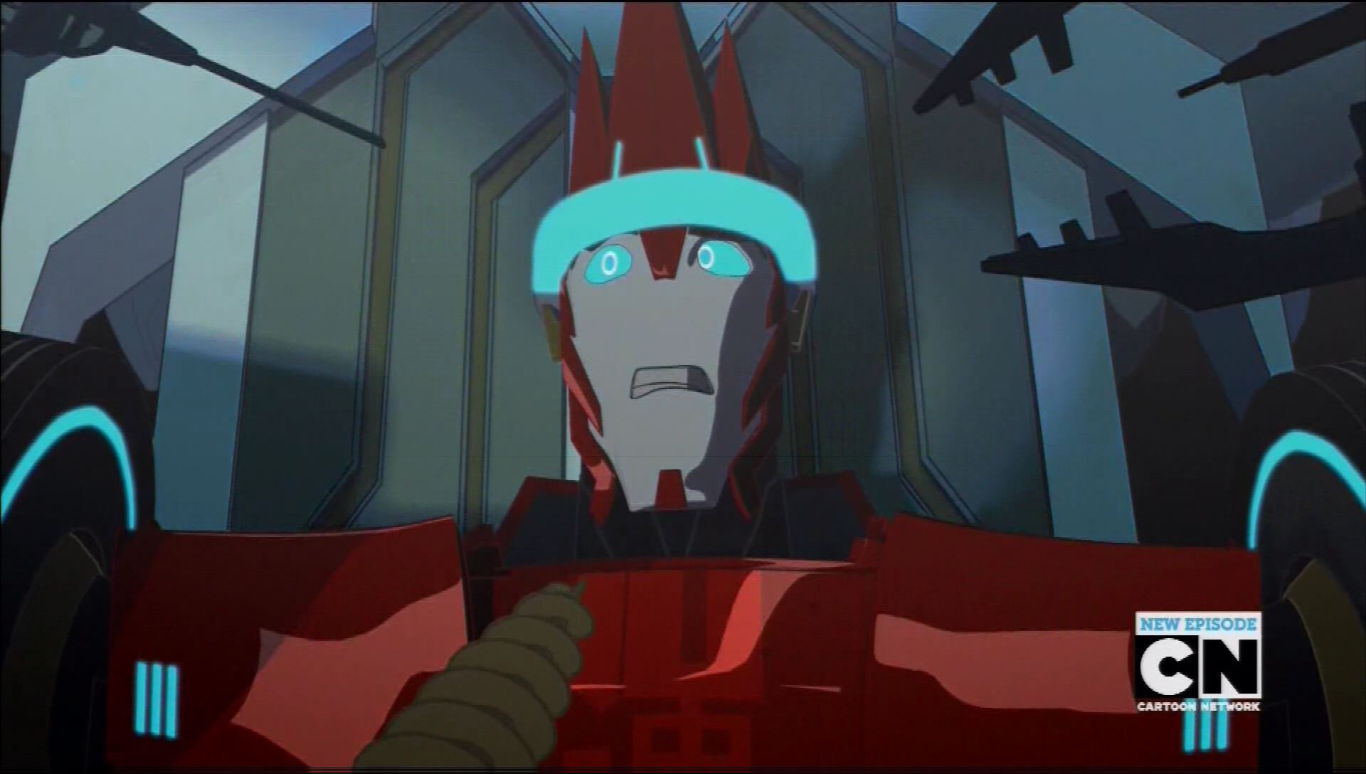 <b>Sideswipe</b> is brave in the face of danger. 